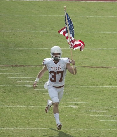 Nate Boyer, a 34-year-old Green Beret and long-snapper from Texas, will play in the Medal of Honor Bowl on Saturday. University of Texas photo